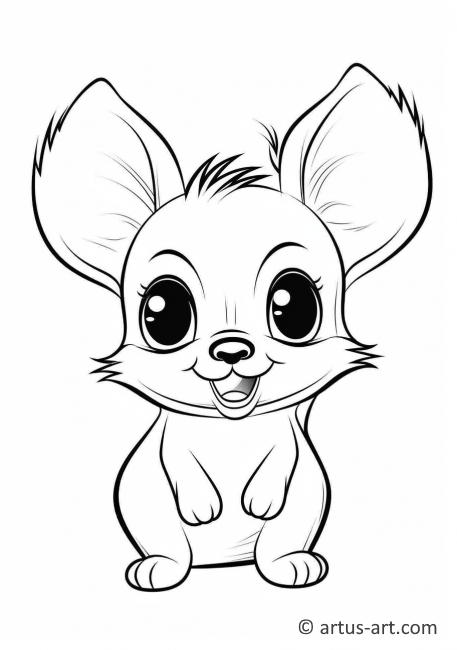 Mouse Deer Coloring Page For Kids